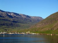 Seyðisfjörður seen from the sea