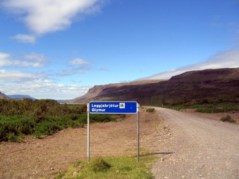 This is where we start walking towards Glymur.