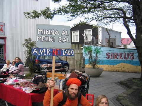 Protest against Alcoa in Reykjavik sumer 2006