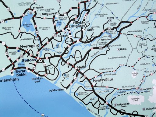 A map of the Hveragerdi Aera